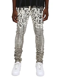 Reverse Black Foil Skinny Jeans