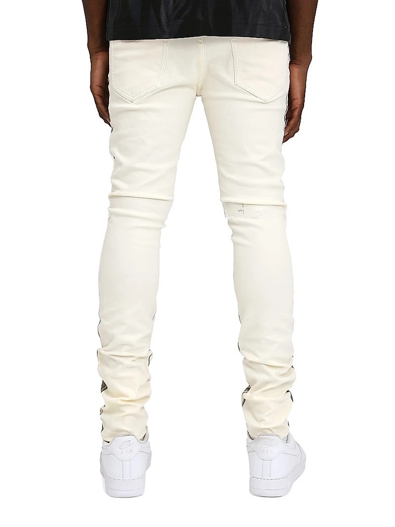 Reverse Black Foil Skinny Jeans