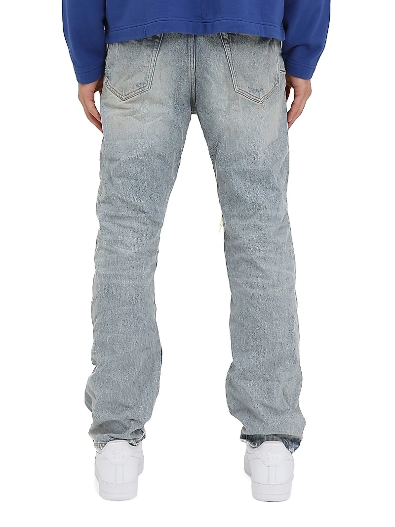 Knee Blowout Dirty Straight Jeans