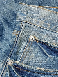 P059 Mixed Paint Denim Shorts