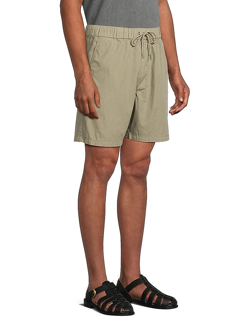 Cotton-Blend Drawstring Shorts