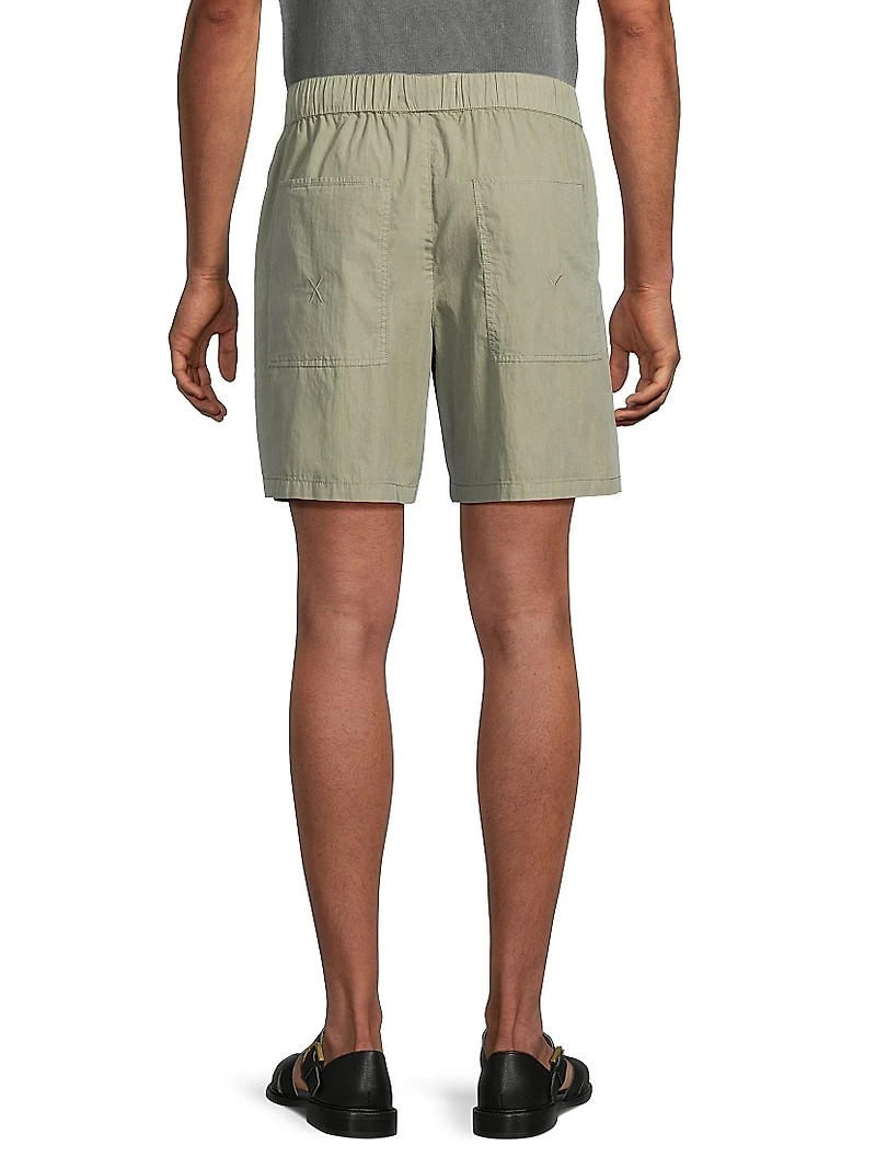 Cotton-Blend Drawstring Shorts