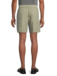 Cotton-Blend Drawstring Shorts