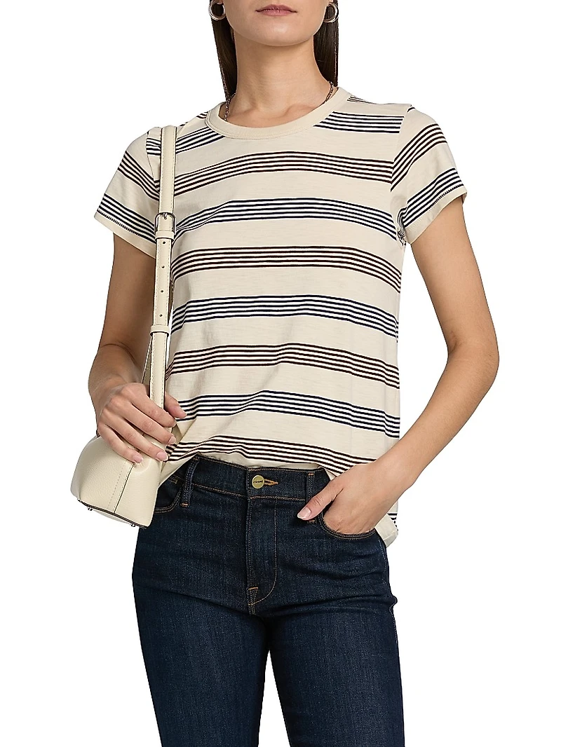 The Slub Striped Cotton T-Shirt