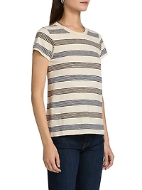 The Slub Striped Cotton T-Shirt