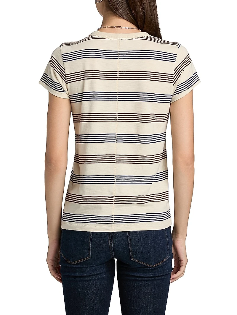 The Slub Striped Cotton T-Shirt