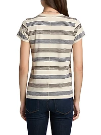 The Slub Striped Cotton T-Shirt
