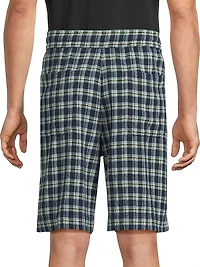 Dune Plaid Fringe Beach Shorts