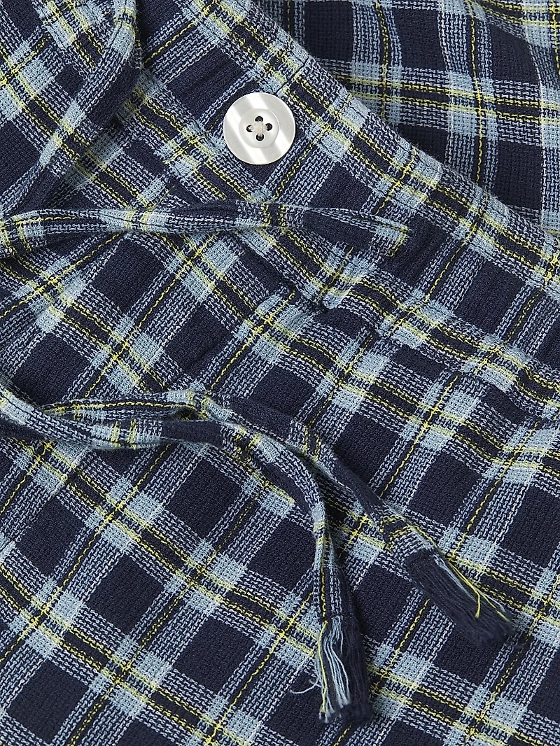 Dune Plaid Fringe Beach Shorts