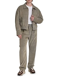 Wale Corduroy Pleated Trousers