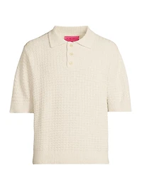 Nora Cotton Knit Polo Shirt
