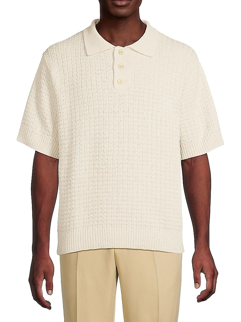 Nora Cotton Knit Polo Shirt