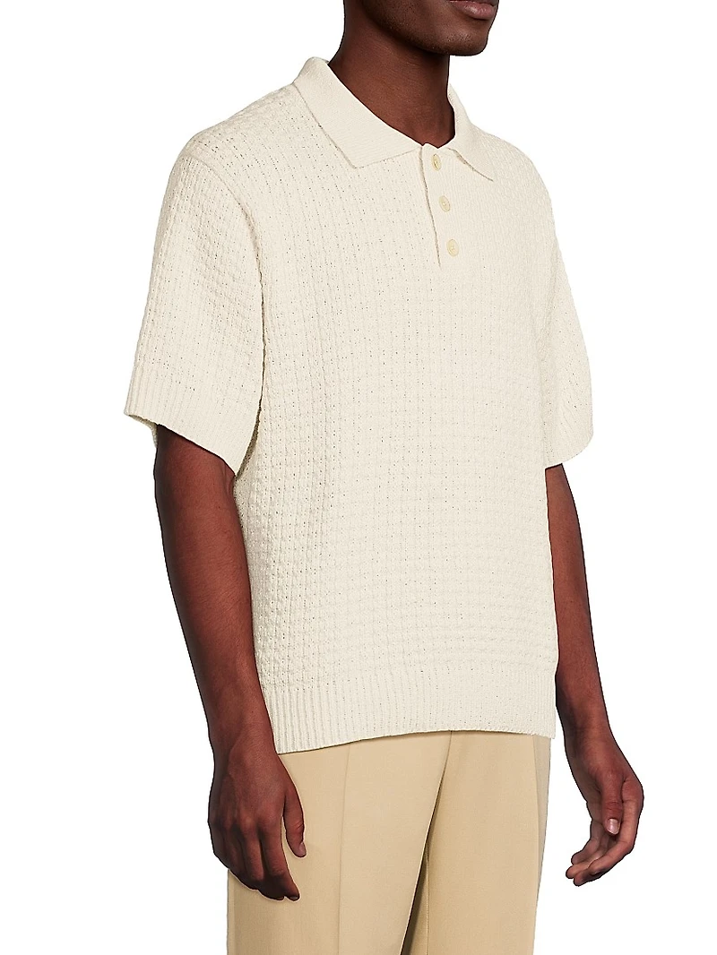 Nora Cotton Knit Polo Shirt