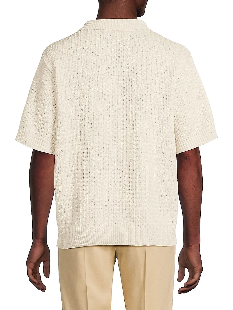 Nora Cotton Knit Polo Shirt