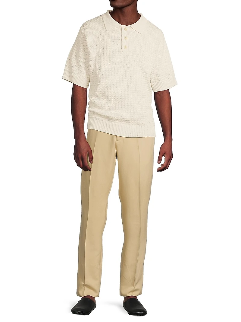 Nora Cotton Knit Polo Shirt