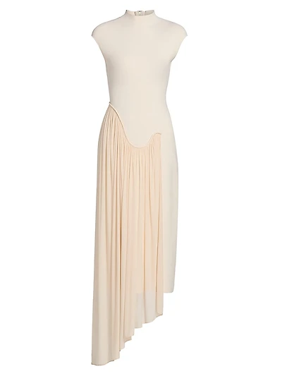 Francis Asymmetric Knit Midi-Dress