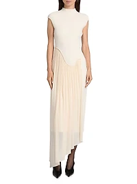 Francis Asymmetric Knit Midi-Dress