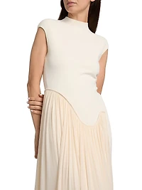 Francis Asymmetric Knit Midi-Dress