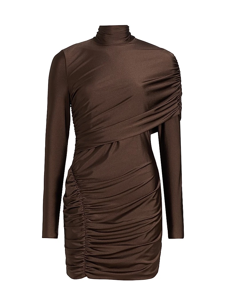 Fallon Ruched Wrap Minidress