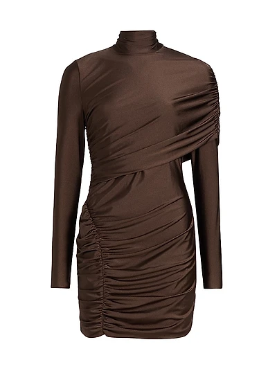 Fallon Ruched Wrap Minidress