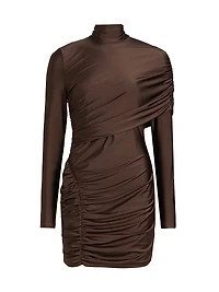 Fallon Ruched Wrap Minidress