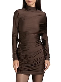 Fallon Ruched Wrap Minidress