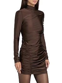 Fallon Ruched Wrap Minidress