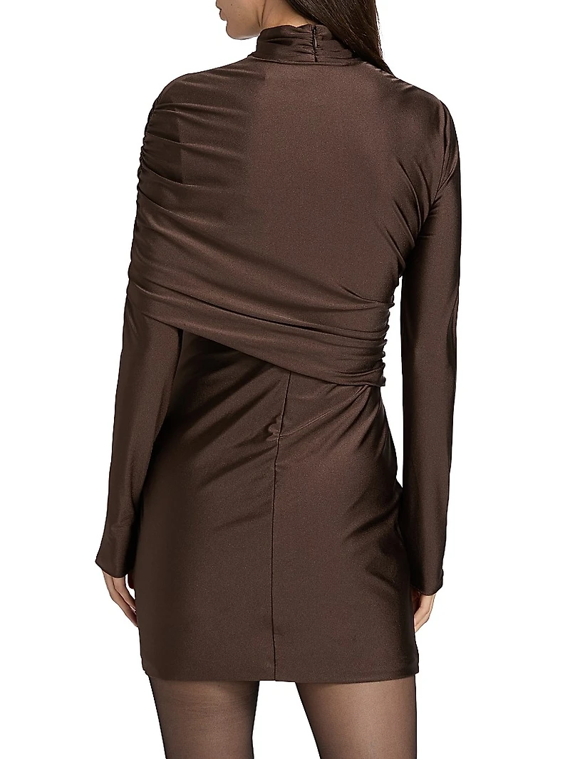 Fallon Ruched Wrap Minidress
