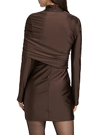 Fallon Ruched Wrap Minidress