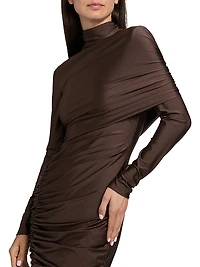 Fallon Ruched Wrap Minidress