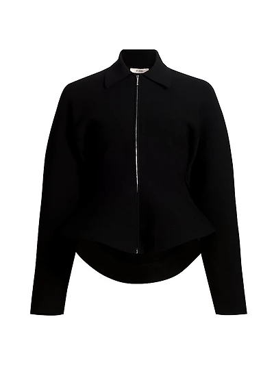 Daphne Knit Zip-Front Jacket