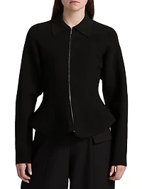 Daphne Knit Zip-Front Jacket