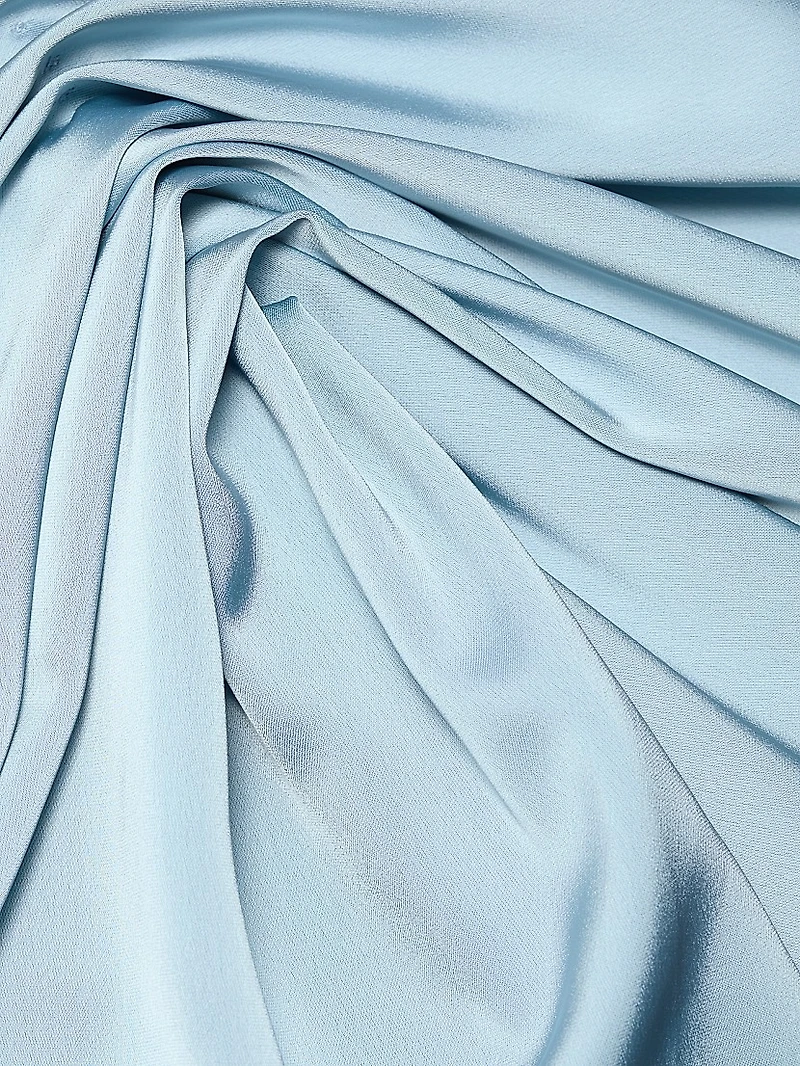 Camilla Satin One-Shoulder Gown