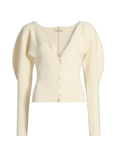 Chevelle Bishop-Sleeve Knit Cardigan
