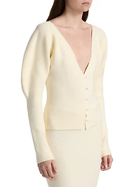 Chevelle Bishop-Sleeve Knit Cardigan