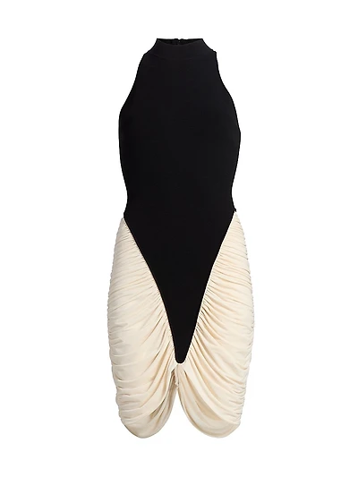 Atticus Ruched Knit Minidress