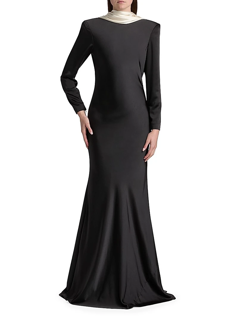 Allegra Charmeuse Trumpet Gown