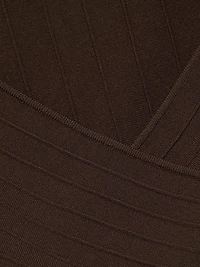 Phoenix Rib-Knit Wrap Maxi Dress