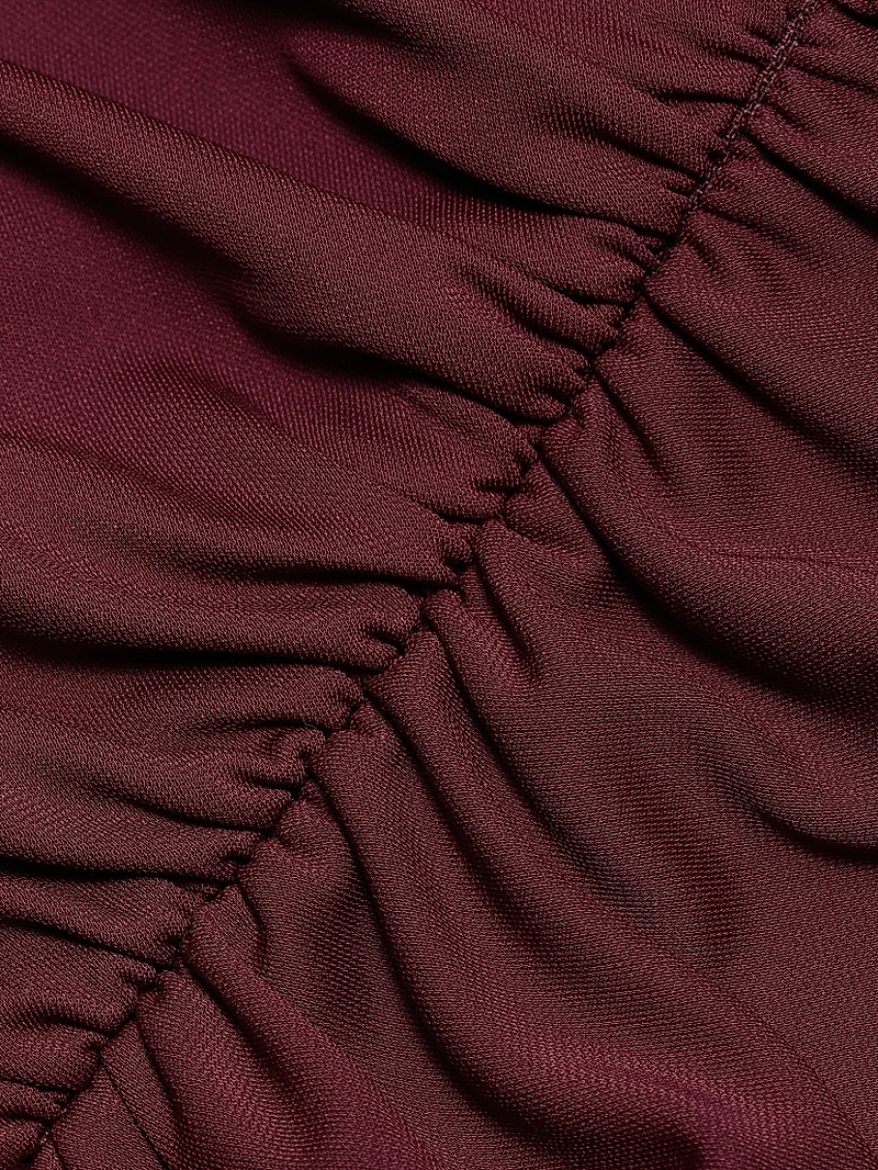 Remington Ruched Slit Gown