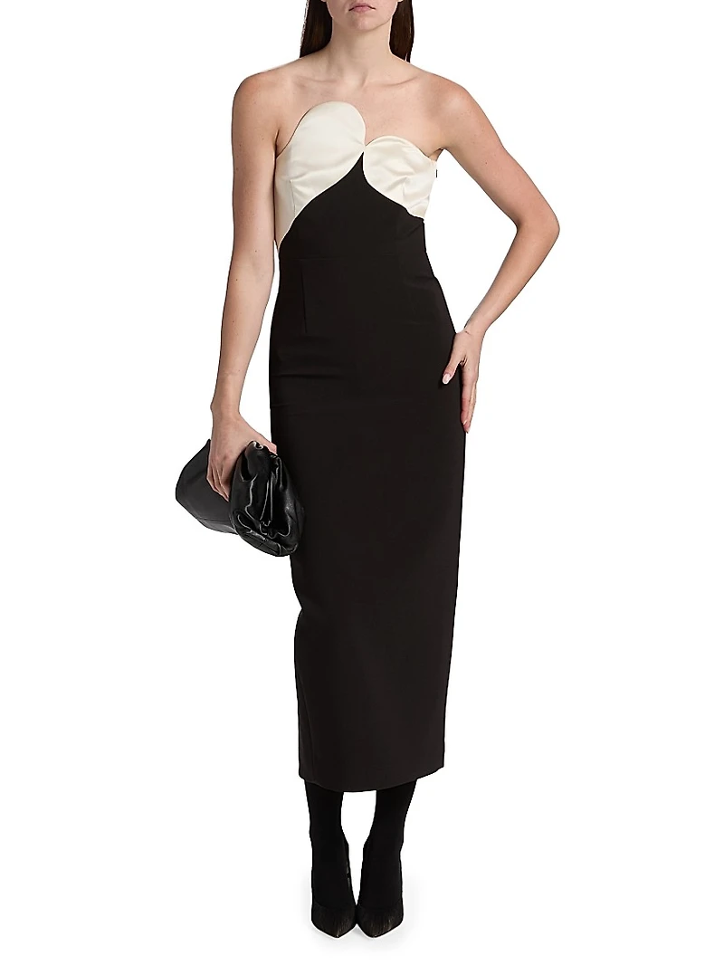 Court Strapless Midi-Dress