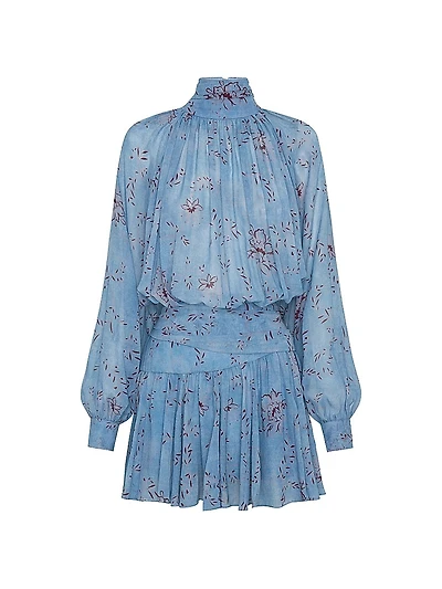 Cecile Floral Godet Minidress