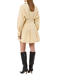 Fabienne Pleated Mini Shirtdress