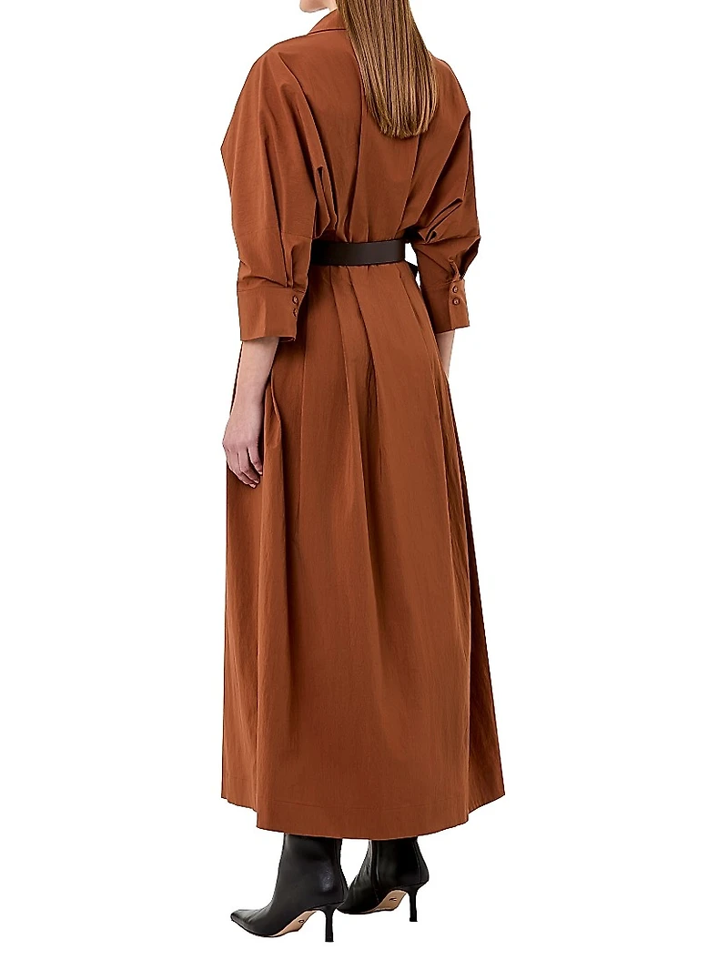 Lanae V-Neck Pleated Maxi Dress