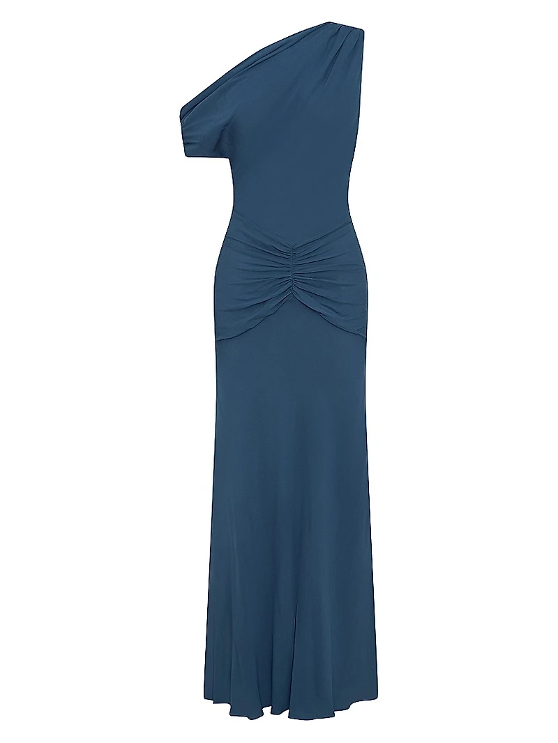 Elza One-Shoulder Paneled Maxi Dress
