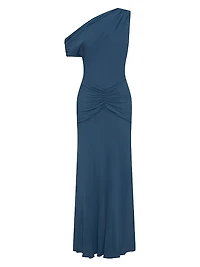 Elza One-Shoulder Paneled Maxi Dress