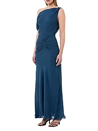 Elza One-Shoulder Paneled Maxi Dress