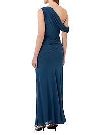Elza One-Shoulder Paneled Maxi Dress