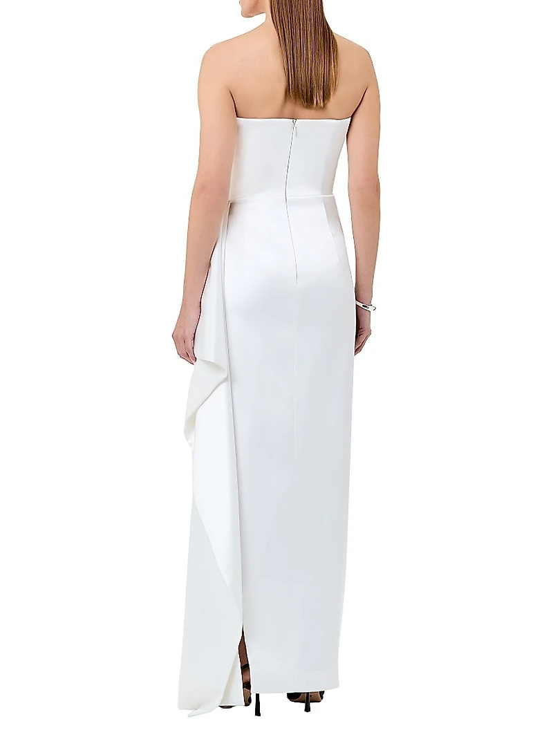 Erelyn Strapless Side-Sash Gown