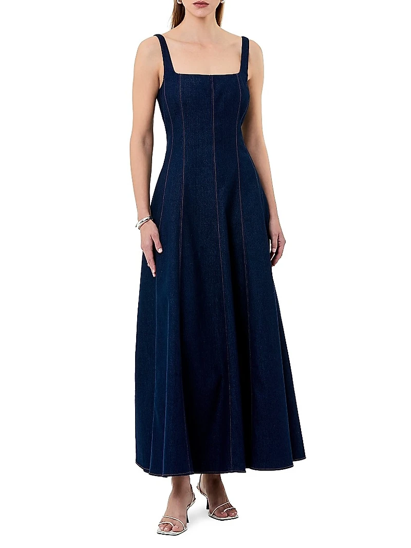 Athena Godet Panelled Maxi Dress