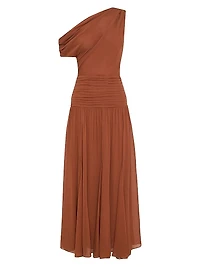 Reece Shirred Midi-Dress